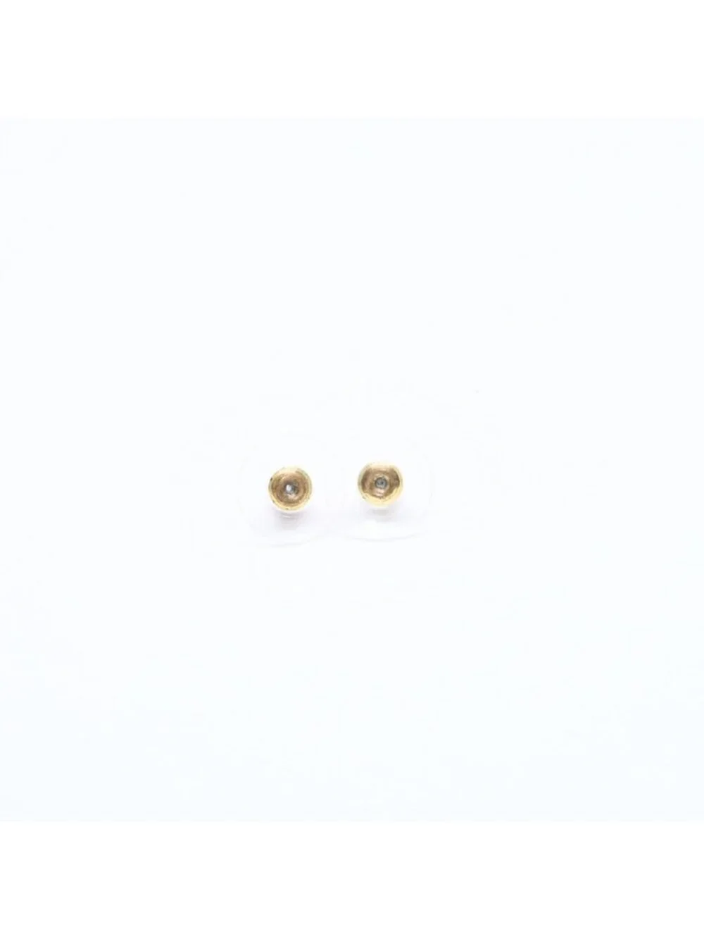 Chanel Earrings Heart CC Logo 23 Rhinestone Gold